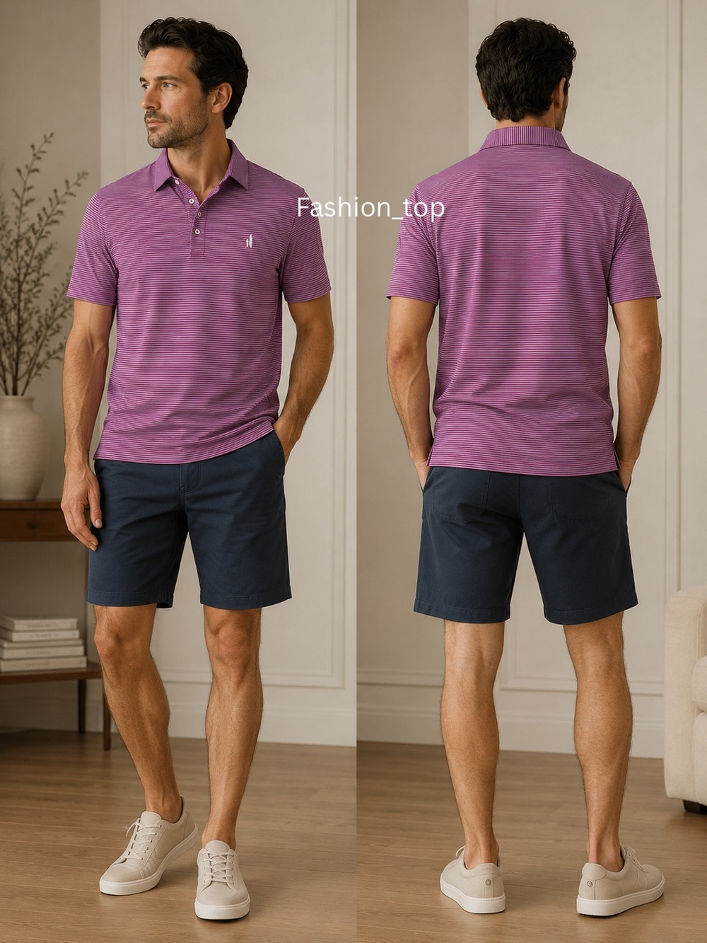 Johnnie-O Men's Stripe Prep Performance Jersey Polo Sz L Never Worn